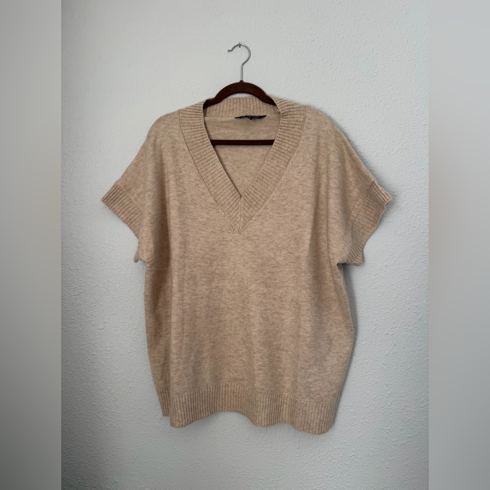 Davi & Dani Oversized V-Neck Knit Sweater Vest Tunic